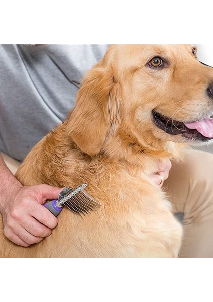 Düğüm Açıcı Pet Fırçası Emniyetli Uzun ve Çelik Dişli Kedi Köpek Tüy Kıtık Açma Tarağı (K246)