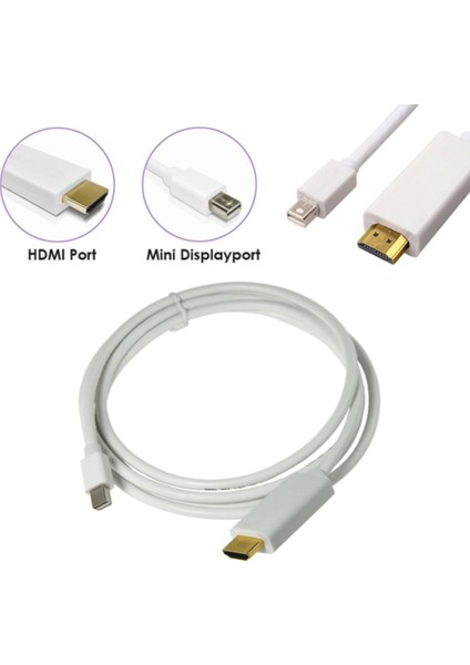 3 Metre Mini Displayport To HDMI Kablo Thunderbolt Macbook Tv Bağlantı - 3m