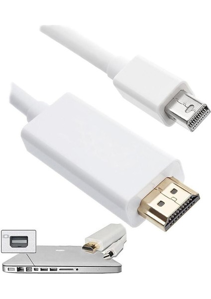 3 Metre Mini Displayport To HDMI Kablo Thunderbolt Macbook Tv Bağlantı - 3m