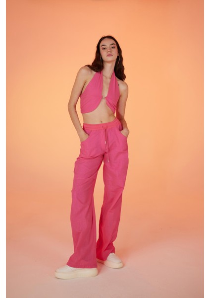 Rise Pantolon Pembe