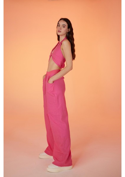 Rise Pantolon Pembe