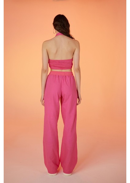 Rise Pantolon Pembe