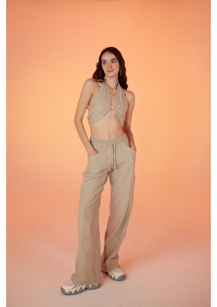 Rise Pantolon Bej modelleri