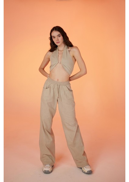 Rise Pantolon Bej fırsatları