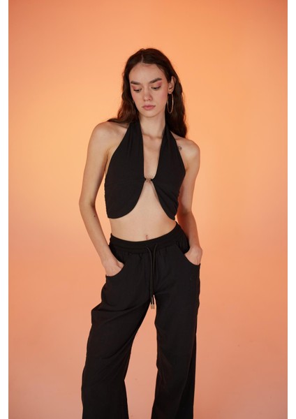 Rise Aksesuarlı Bluz Siyah modelleri