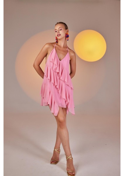 Capri Elbise Pembe