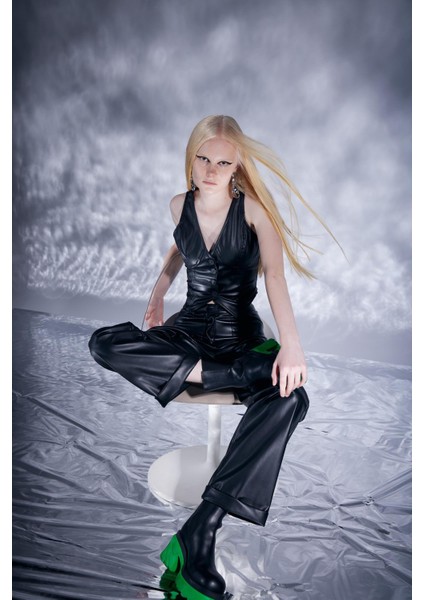 Hera Deri Pantolon Siyah fırsatları