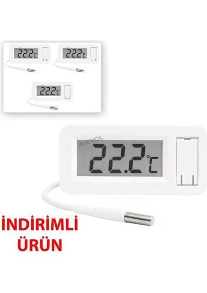 3 Adet Elitech Tpm-30 Soketli Panel Tip Termometre