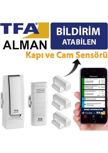 Weatherhub WH3311 Kapı Açıldı Ikazı + Oda Sıcaklık Takibi Set