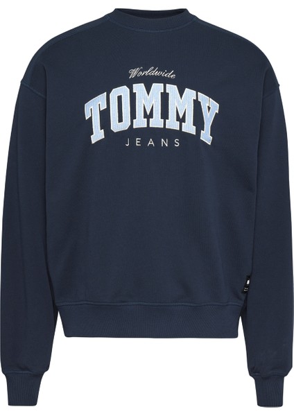 Tommy Jeans Lacivert Erkek Sweatshırt DM0DM18386C1G