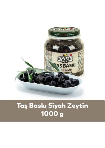 Kavlak Taş Baskı Gemlik Siyah Zeytin 1 kg