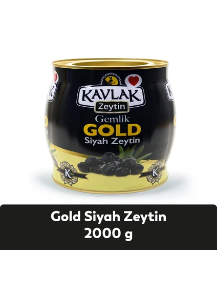 Kavlak Gold Gemlik Siyah Zeytin 2 kg ( Brüt )