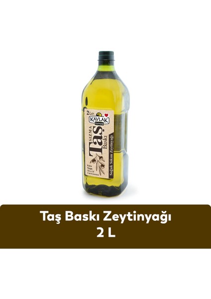 Kavlak Taş Baskı Soğuk Sıkım Zeytinyağı 2 Lt Pet Şişe