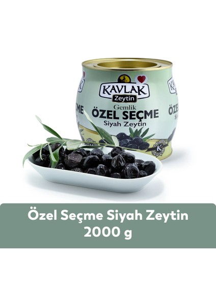 Kavlak Özel Seçme Gemlik Siyah Zeytin 2 kg (brüt )
