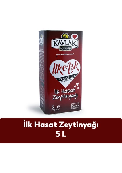 Kavlak Ilk Hasat Soğuk Sıkım Zeytinyağı 5 Lt