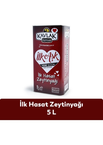 Kavlak Ilk Hasat Soğuk Sıkım Zeytinyağı 5 Lt