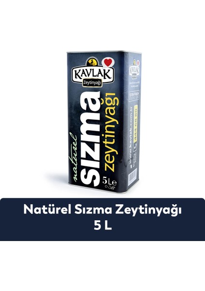 Kavlak Naturel Sızma Soğuk Sıkım Zeytinyağı 5 Lt