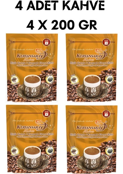 Kahve 7 Karışımlı Menengiçli & Kakuleli Yöresel Kahve 200 gr 4 x 200 gr