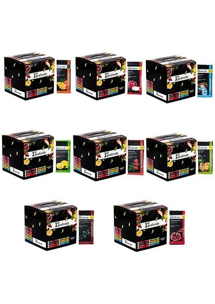 Gerçek Meyve Taneli Tek Içimlik Çay Karışık Set 8 x 20 x 15 gr