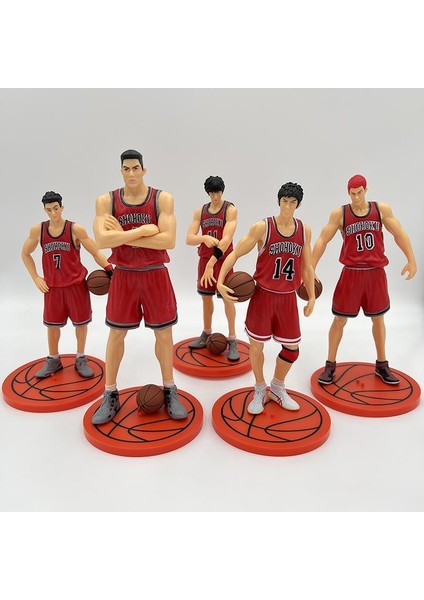 Basketbol Anime Slam Dunk 5 Li Set Eylem Karakter Figür Oyuncak Biblo 18 cm