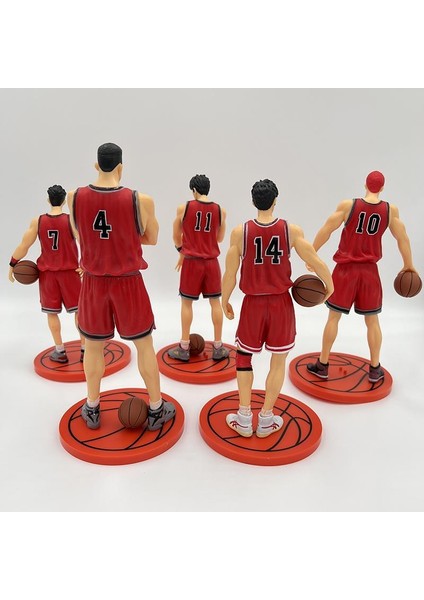 Basketbol Anime Slam Dunk 5 Li Set Eylem Karakter Figür Oyuncak Biblo 18 cm