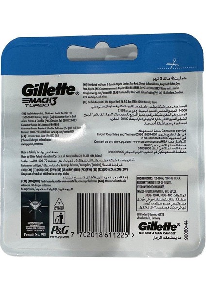Mach 3 Turbo Tıraş Makinesi + Gillette Mach3 Turbo Yedek Erkek Tıraş Bıçağı 12'li Set