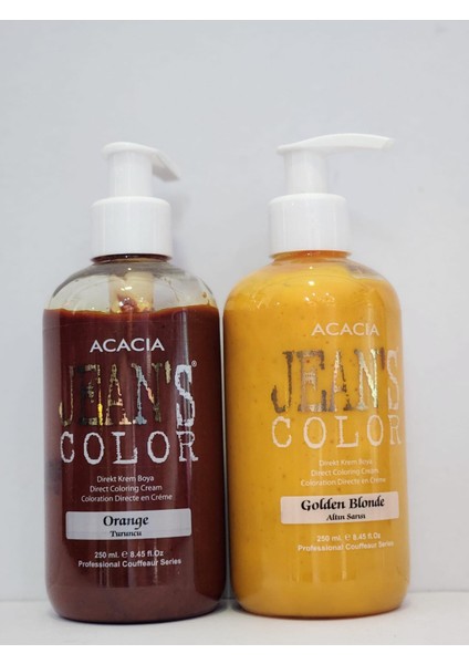 Jean's Color Turuncu-Altın Sarısı 250 ml 2li Set