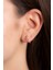 Rose Zirkon Taşlı Yıldızlı 925 Ayar Gümüş Vidalı Küpe 2