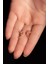 Rose Zirkon Taşlı Yıldızlı 925 Ayar Gümüş Vidalı Küpe 3