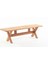 Focus 180X45 Iroko Ahşap Bank Mutfak Salon Bank Ağaç Sandalye 1