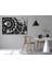 Gümüş Fraktal Soyut Temperli Cam Duvar Tablosu 4