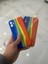 iPhone 11 Uyumlu Rainbow Renkli Şeritli Lansman Silikon Darbe Emici Telefon Kılıfı 3