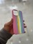 iPhone 13 Pro Max Uyumlu Rainbow Renkli Şeritli Lansman Silikon Darbe Emici Telefon Kılıfı 2