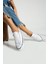 Beyaz Keten [yüksek Taban (4 Cm)] Günlük Kısa Sneaker 2