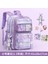 Cicibears Büyük Kadın Çok Cepli Naylon Sırt Çantası - Mor (Yurt Dışından) 1