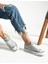 Gri Keten [yüksek Taban (4 Cm)] Günlük Kısa Sneaker 2