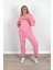 Kadın Büyük Beden Lastikli Eşofman Takımı 8044-24 1