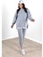 Kadın Büyük Beden Yanları Fermuar Detaylı Eşofman Takımı 3613-23 3