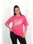 Kadın Büyük Beden Free Spirit Baskılı T-Shirt 1576-23 3