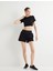 Spor Crop Tişört Slim Fit Kısa Kollu Bisiklet Yaka 1