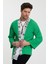 Bohem Kimono %100 Keten Bürümcük Kumaş Yeşil Renk 5