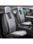 Nissan X Trail Uyumlu Yarı Deri Oto Koltuk Kılıfı Ön Arka Set Chester Serisi Siyah Füme Fs 1