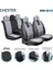 Nissan X Trail Uyumlu Yarı Deri Oto Koltuk Kılıfı Ön Arka Set Chester Serisi Siyah Füme Fs 2