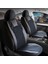 Skoda Karaq Uyumlu Yarı Deri Oto Koltuk Kılıfı Ön Arka Set Chester Serisi Siyah Beyaz Fs 1