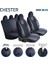 Fresh Start Opel Crosland Uyumlu Yarı Deri Oto Koltuk Kılıfı Ön Arka Set Chester Serisi Siyah Fs 2