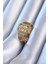316L Çelik Gold Renk Zirkon Taşlı Kaburga Model Kadın Yüzük - TJ-BYK2760 1