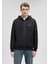 Black Kapüşonlu Fermuarlı Siyah Sweatshirt 0S10134-900 3
