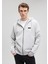 Black Kapüşonlu Fermuarlı Gri Sweatshirt 0S10134-70075 1