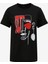 Bisiklet Yaka Baskılı Siyah Kadın T-Shirt F4SL-TST0741 1