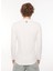 Bisiklet Yaka Beyaz Erkek T-Shirt DT10495_SLIM Fit Uzun Kollu Yarım 5